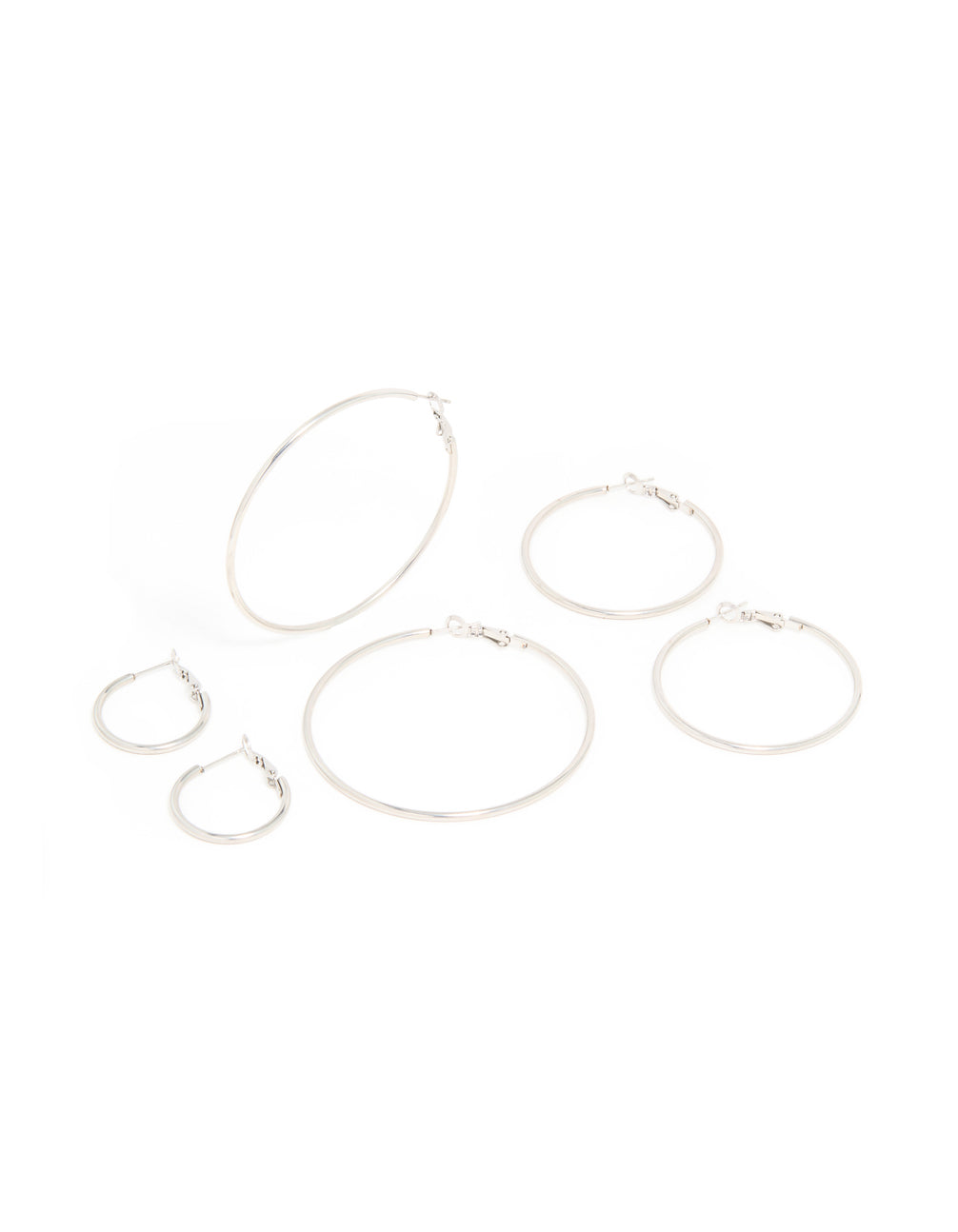 Waterproof Stainless Steel Thin Multi-Sized Hoop Earrings 3-Pack