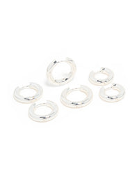 Waterproof Stainless Steel Thick Clicker Earrings 3-Pack - link has visual effect only