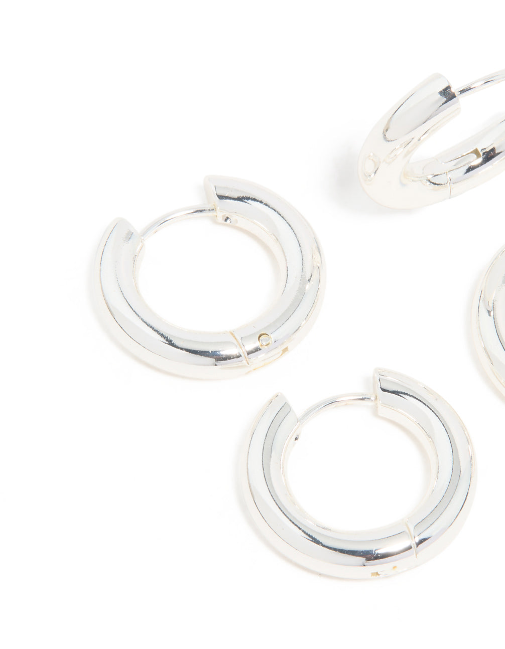 Waterproof Stainless Steel Thick Clicker Earrings 3-Pack