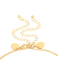 Waterproof Gold Plated Stainless Steel Cross & Chain Layered Necklace - link has visual effect only