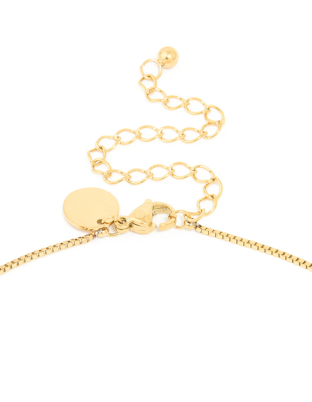 Waterproof Gold Plated Stainless Steel  Small Bean Pendant Necklace