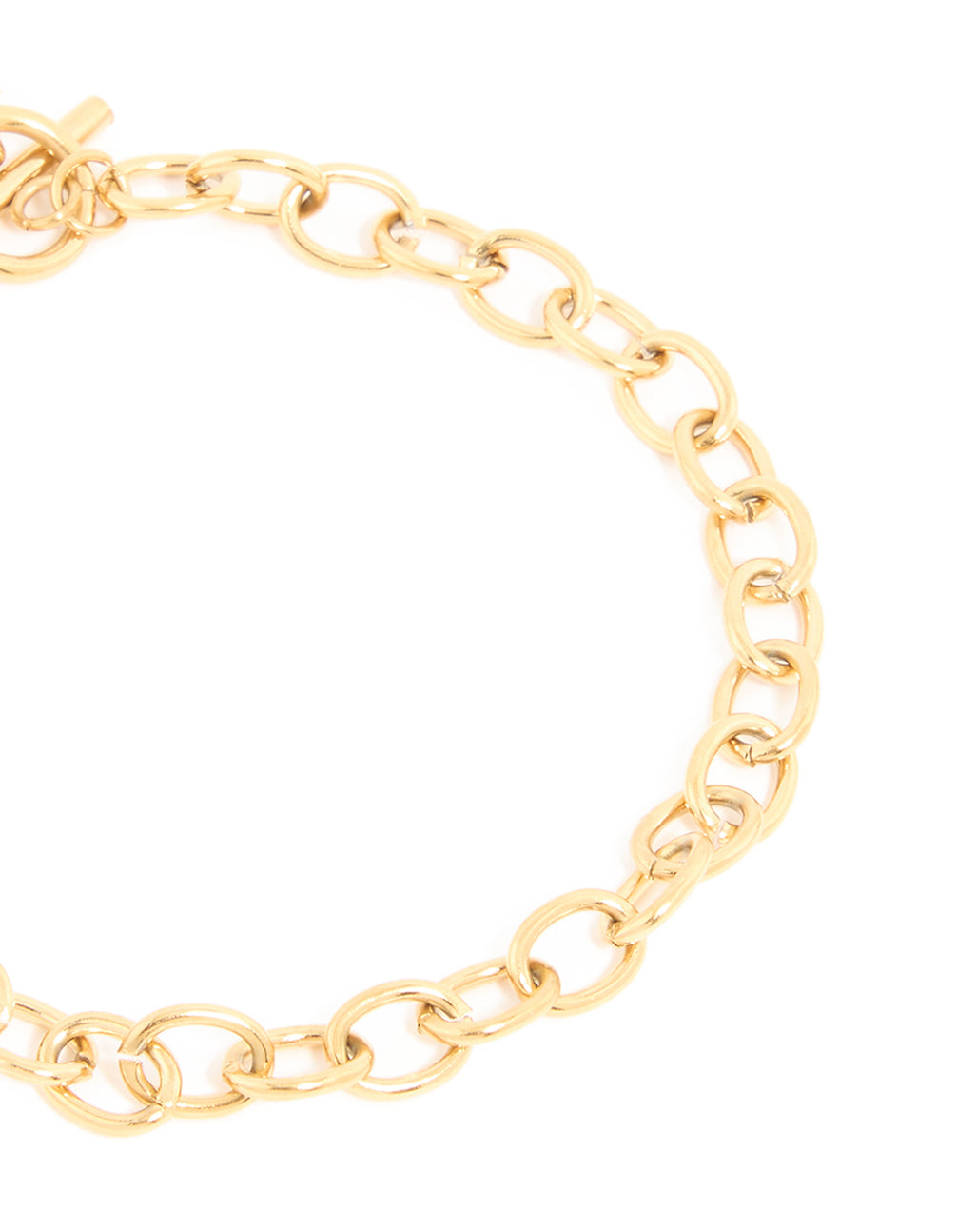 Waterproof Gold Plated Stainless Steel Heart FOB Bracelet