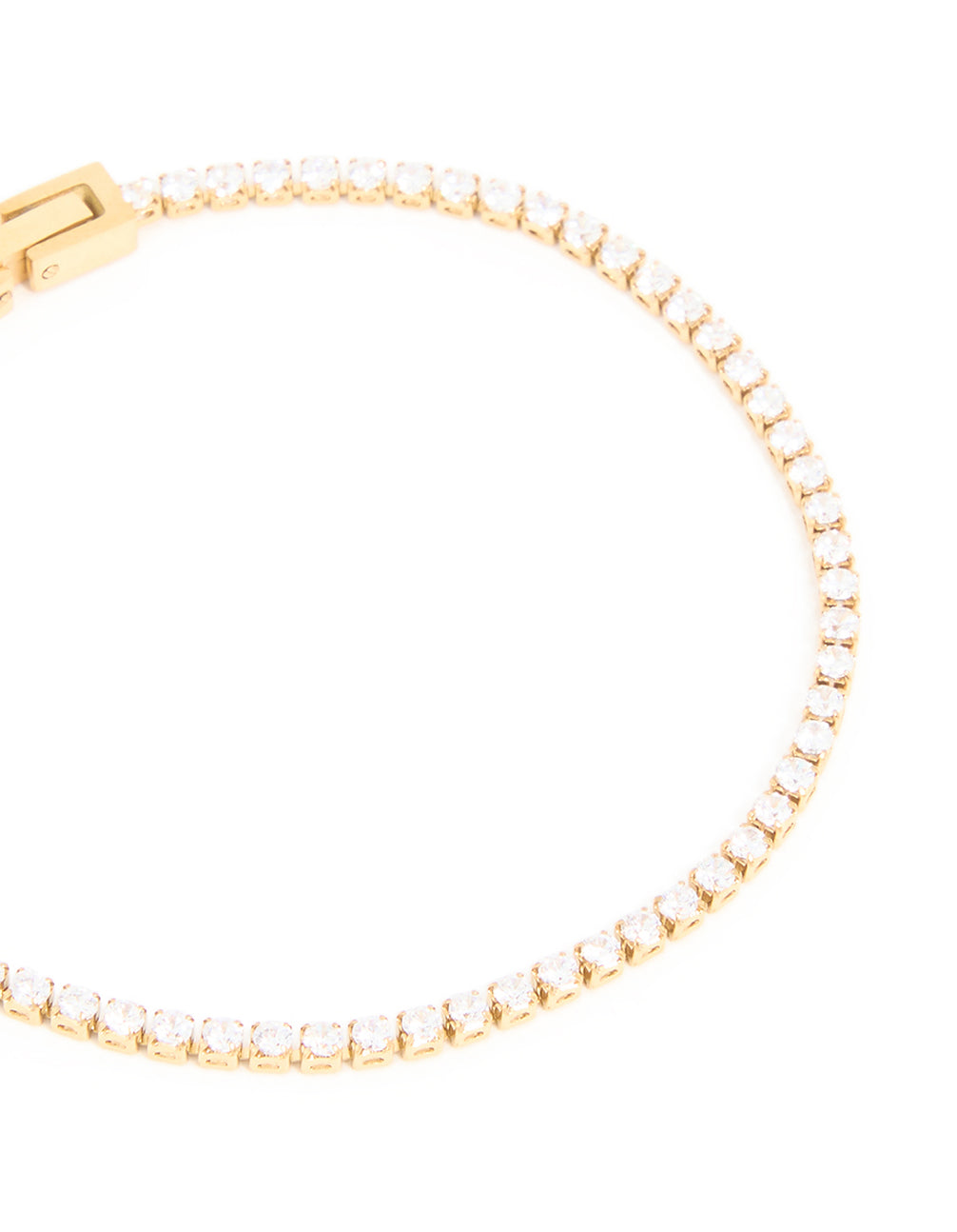 Waterproof Gold Plated Stainless Steel Cubic Zirconia Tennis Bracelet
