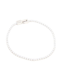 Waterproof Stainless Steel Cubic Zirconia Tennis Bracelet - link has visual effect only