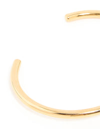 Waterproof Gold Plated Stainless Steel Basic Knotted Wrist Cuff - link has visual effect only