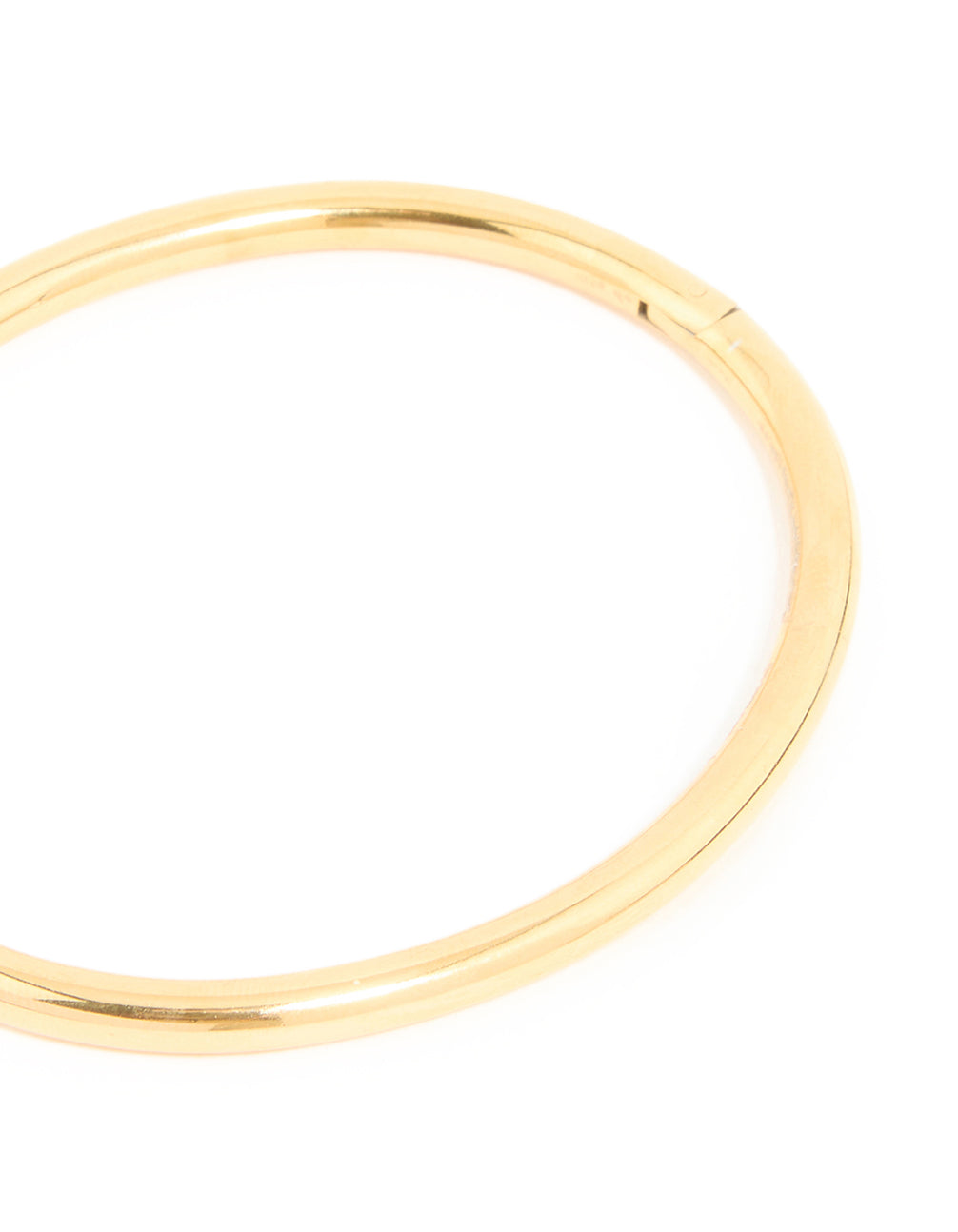 Waterproof Gold Plated Stainless Steel Oval Hinge Bangle