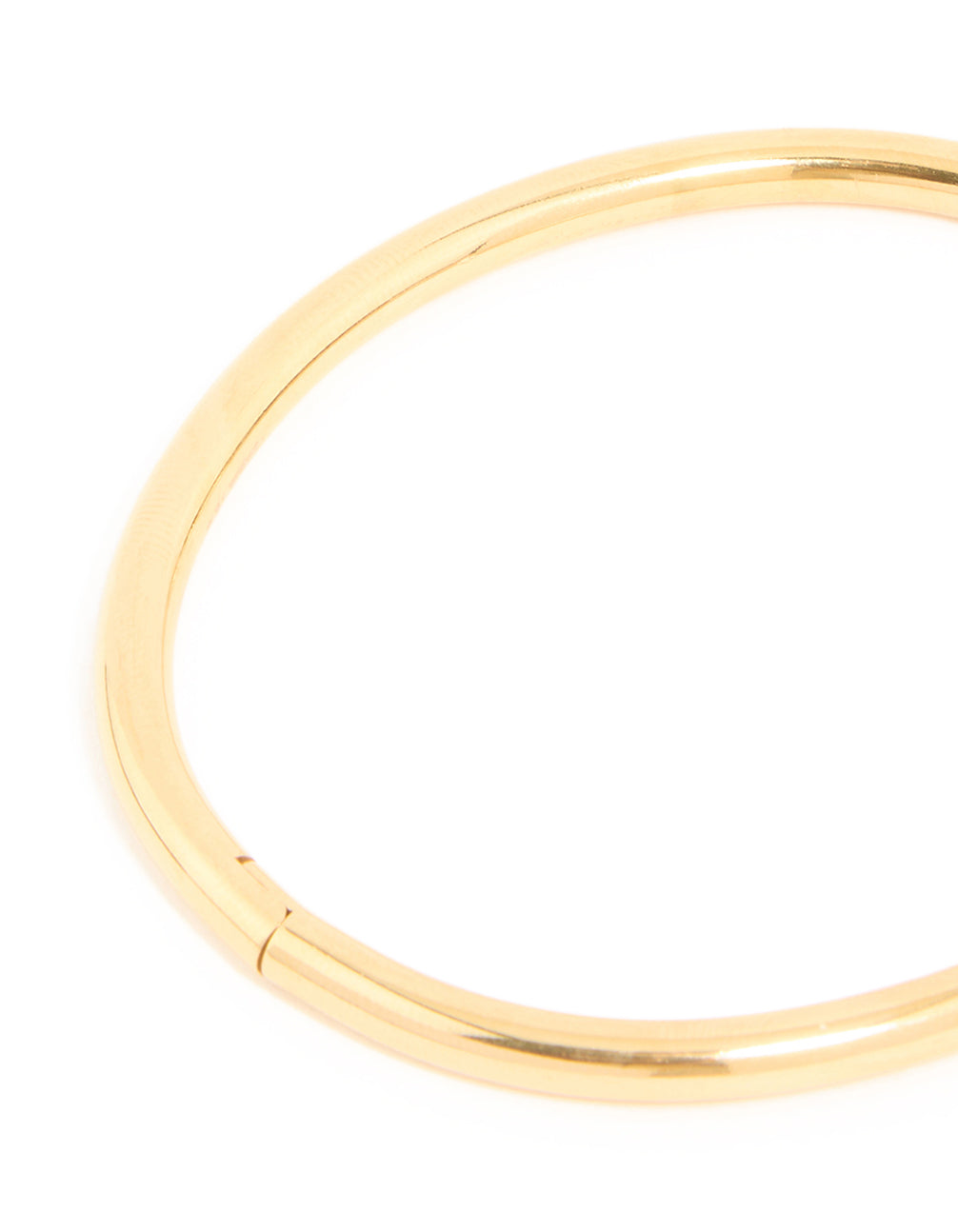 Waterproof Gold Plated Stainless Steel Oval Hinge Bangle