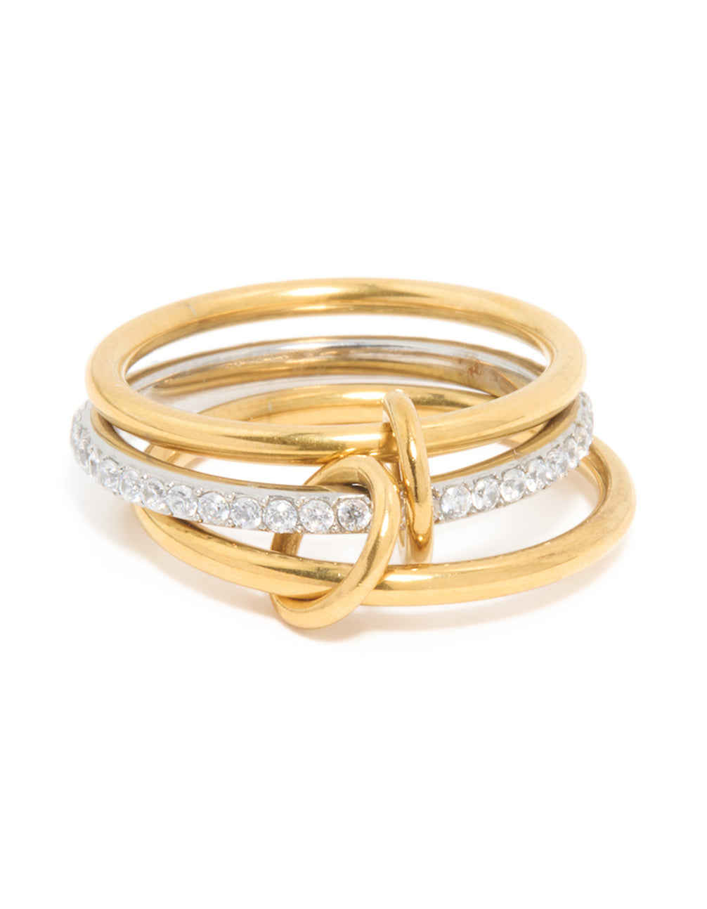 Waterproof Gold Plated Stainless Steel Rondell Spinner Ring