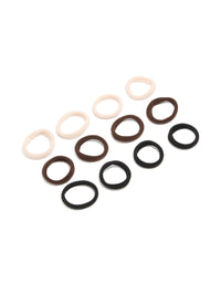Neutral Toned Soft Hair Ties 12-Pack - link has visual effect only