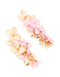 Gold Cascading Flower Drop Earrings - link has visual effect only