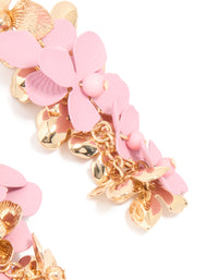 Gold Cascading Flower Drop Earrings - link has visual effect only