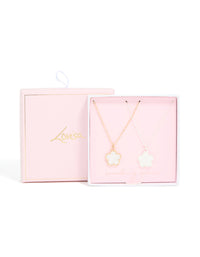 Mixed Metal Flower Necklaces 2-Pack - link has visual effect only