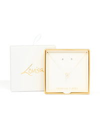 Silver Plated Knotted Pendant Necklace & Earrings Set - link has visual effect only