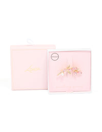 Gold Pink Diamante Pearl Brooch - link has visual effect only