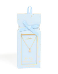 Gold Plated Brass Cubic Zirconia Letter B Pendant Necklace - link has visual effect only