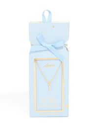 Gold Plated Brass Cubic Zirconia Letter I Necklace - link has visual effect only