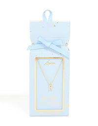 Gold Plated Brass Cubic Zirconia Letter R Necklace - link has visual effect only