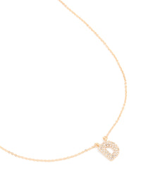 Kids Gold Cubic Zirconia Letter D Necklace - link has visual effect only