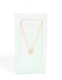 Kids Gold Cubic Zirconia Letter O Necklace - link has visual effect only