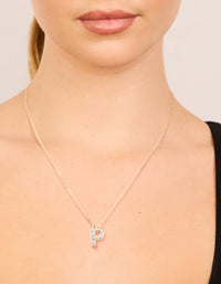 Kids Gold Cubic Zirconia Letter P Necklace - link has visual effect only