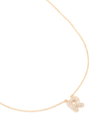 Kids Gold Cubic Zirconia Letter R Necklace - link has visual effect only