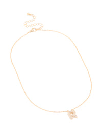 Kids Gold Cubic Zirconia Letter R Necklace - link has visual effect only