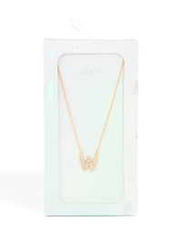 Kids Gold Cubic Zirconia Letter W Necklace - link has visual effect only