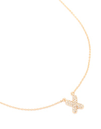 Kids Gold Cubic Zirconia Letter X Necklace - link has visual effect only
