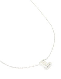 Waterproof Stainless Steel Large Bubble Letter E Necklace - link has visual effect only