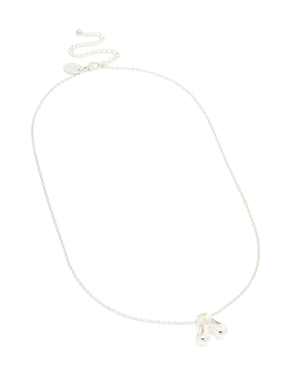 Waterproof Stainless Steel Large Bubble Letter A Necklace