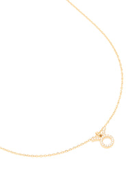 Waterproof Gold Plated Stainless Steel Cubic Zirconia Taurus Zodiac Sign Necklace - link has visual effect only