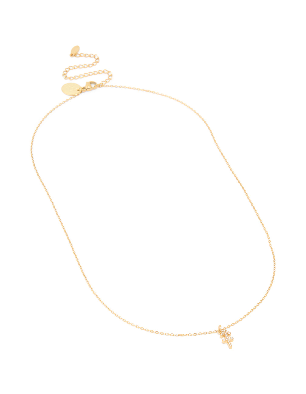 Waterproof Gold Plated Stainless Steel Cubic Zirconia Sagittarius  Zodiac Sign Necklace