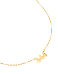 Waterproof Gold Plated Stainless Steel Angel Number 444 Necklace - link has visual effect only
