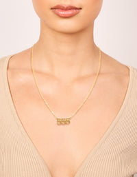 Waterproof Gold Plated Stainless Steel Angel Number 555 Necklace - link has visual effect only
