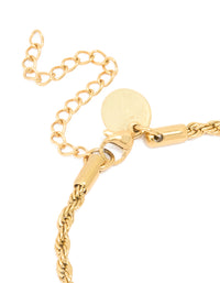 Waterproof Gold Plated Stainless Steel Twisted Chain Bracelet - link has visual effect only