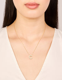 Kids Gold Cubic Zirconia Letter C Necklace - link has visual effect only