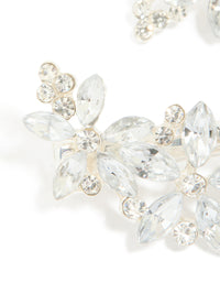 Silver Diamante Flower Clips 2-Pack - link has visual effect only