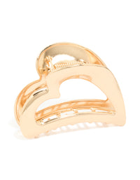 Gold Open Heart Claw Clip - link has visual effect only
