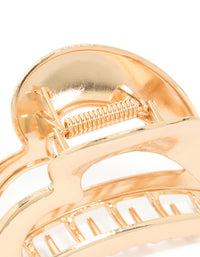 Gold Open Heart Claw Clip - link has visual effect only