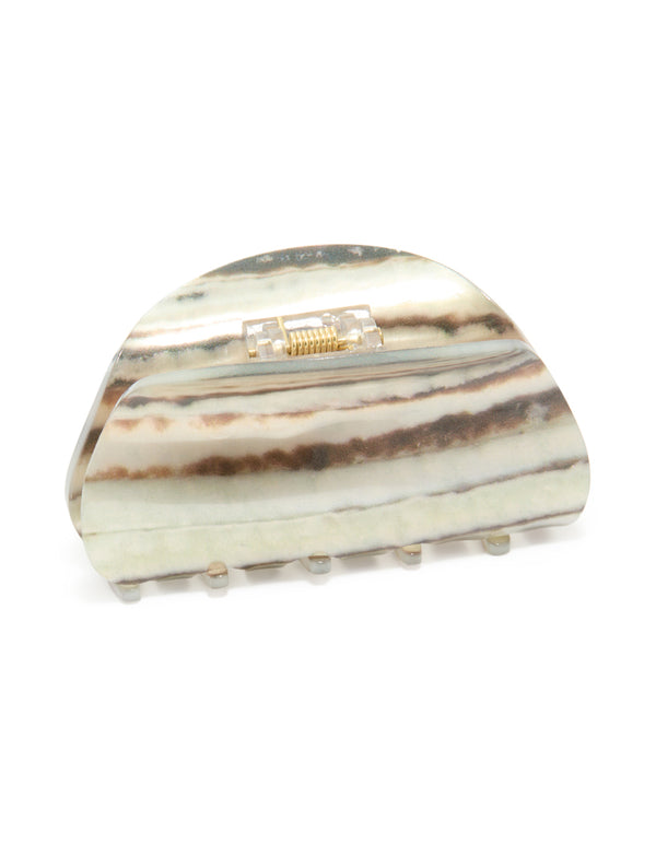 Neutral Oval Claw Hair Clip