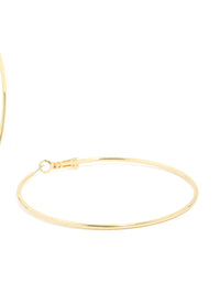 Gold Plated Large Thin Hoop Earrings - link has visual effect only