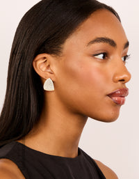 Gold Plated Wide Diamante Cluster Hoop Earrings - link has visual effect only
