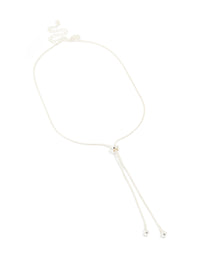 Silver Plated Adjustable Toggle Y-Necklace - link has visual effect only