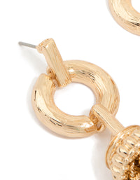 Gold Tassel Drop Earrings - link has visual effect only