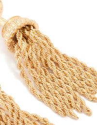 Gold Tassel Drop Earrings - link has visual effect only