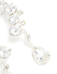 Silver Diamante Drop Ear Cuffs - link has visual effect only
