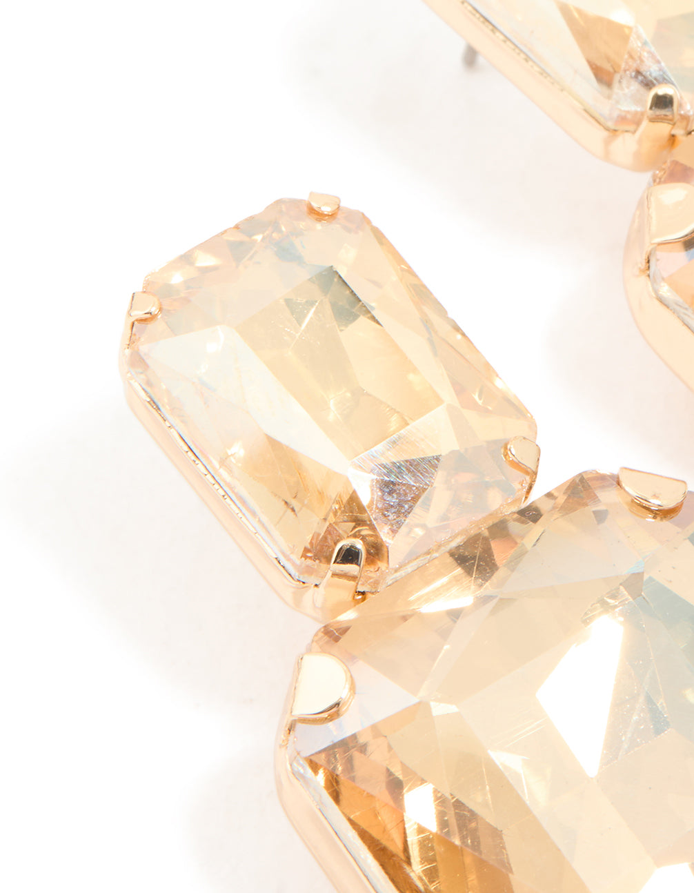 Gold Diamante Stud Earrings