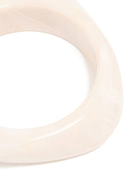 Cream Acrylic Marble Bangle - link has visual effect only