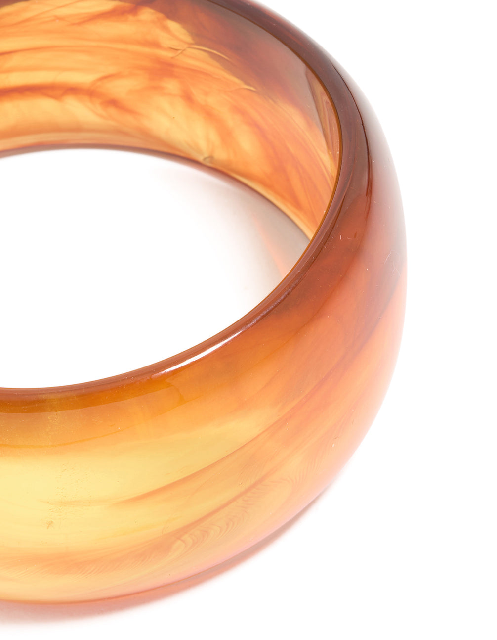 Brown Acrylic Large Bangle