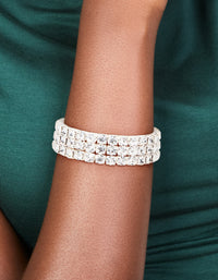 Silver Diamante Statement Bracelet - link has visual effect only